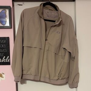 Figs Beige Windbreaker Jacket